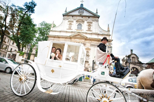 fotografia ślubna - krakowska dorożka